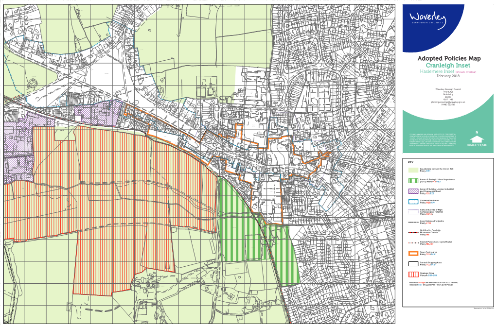 Adopted Policies Map Cranleigh Inset