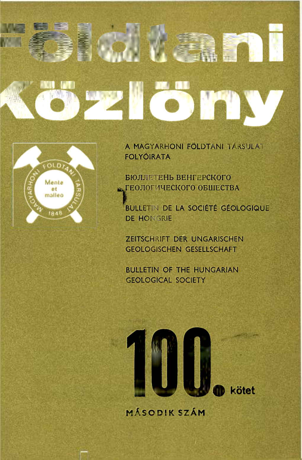 Földtani Közlöny