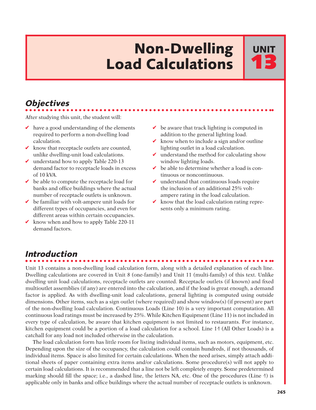 Non-Dwelling Load Calculations