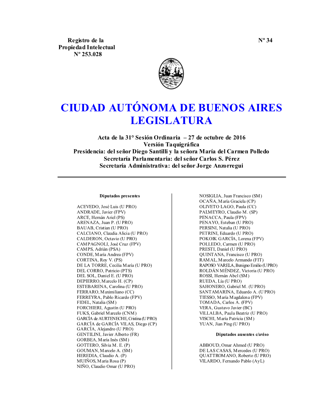 Ciudad Autónoma De Buenos Aires Legislatura