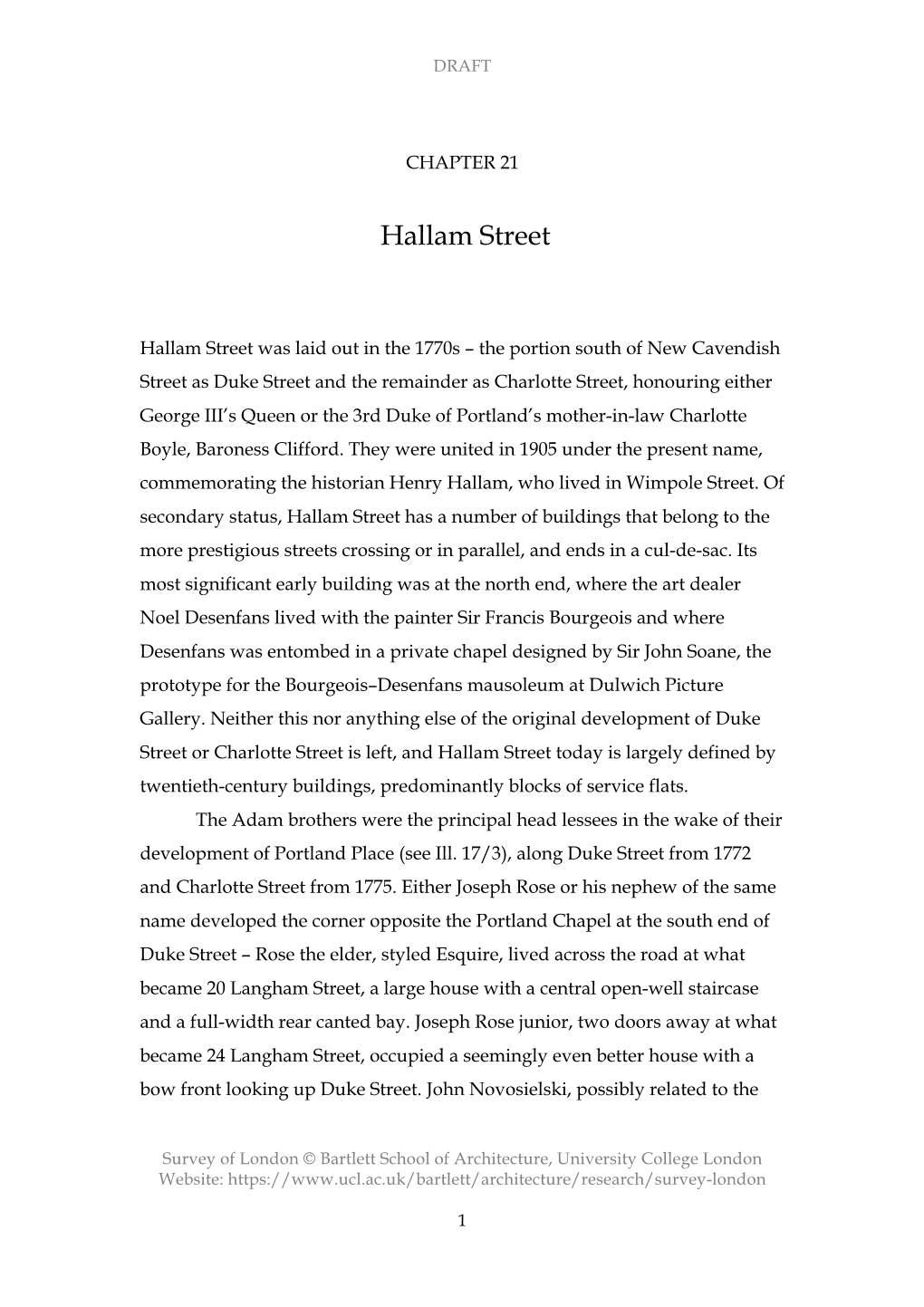 Chapter 21: Hallam Street