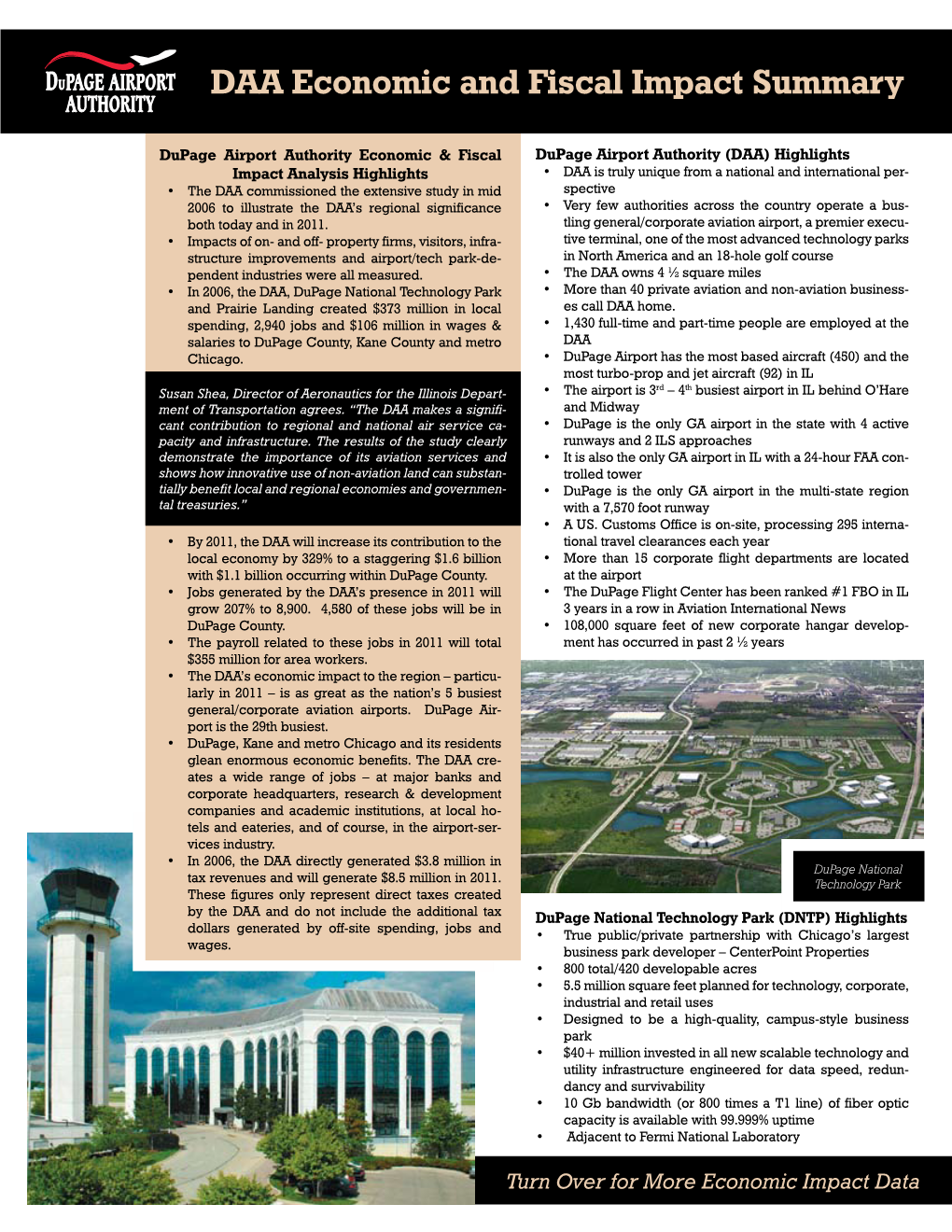 DAA Economic and Fiscal Impact Summary