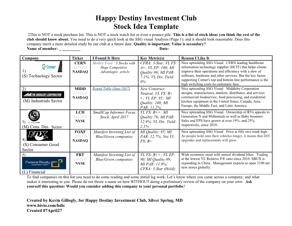 Happy Destiny Investment Club