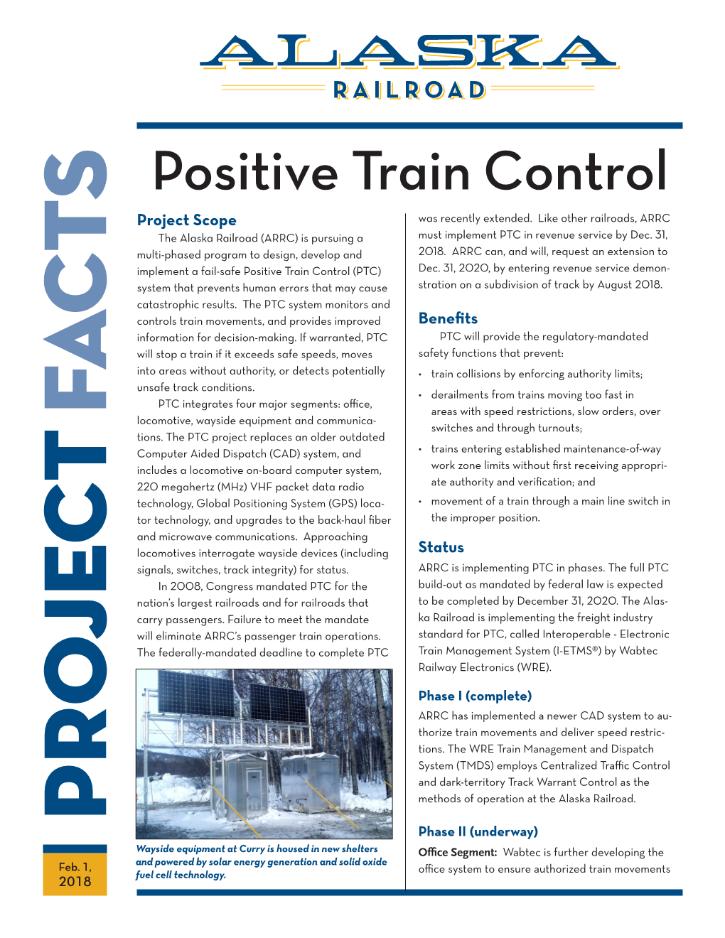Positive Train Control Project Scope Was Recently Extended
