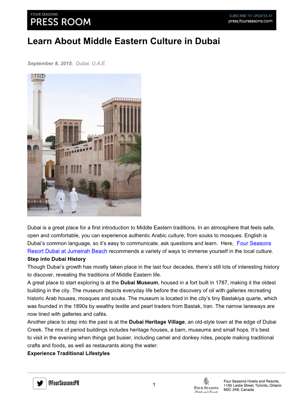 Learn About Middle Eastern Culture in Dubai