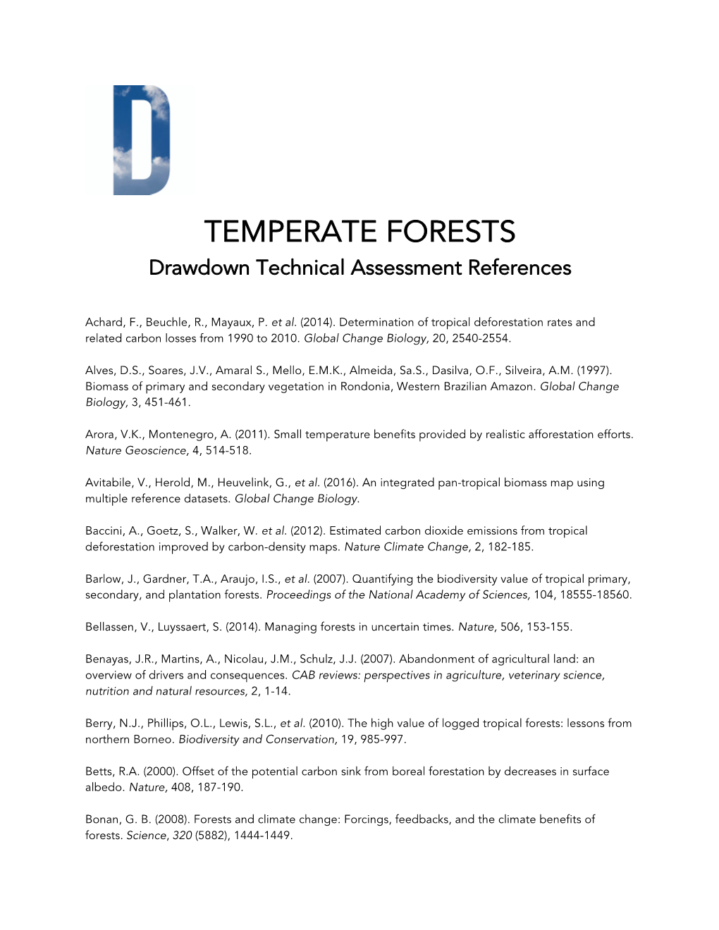 References TEMPERATE FORESTS