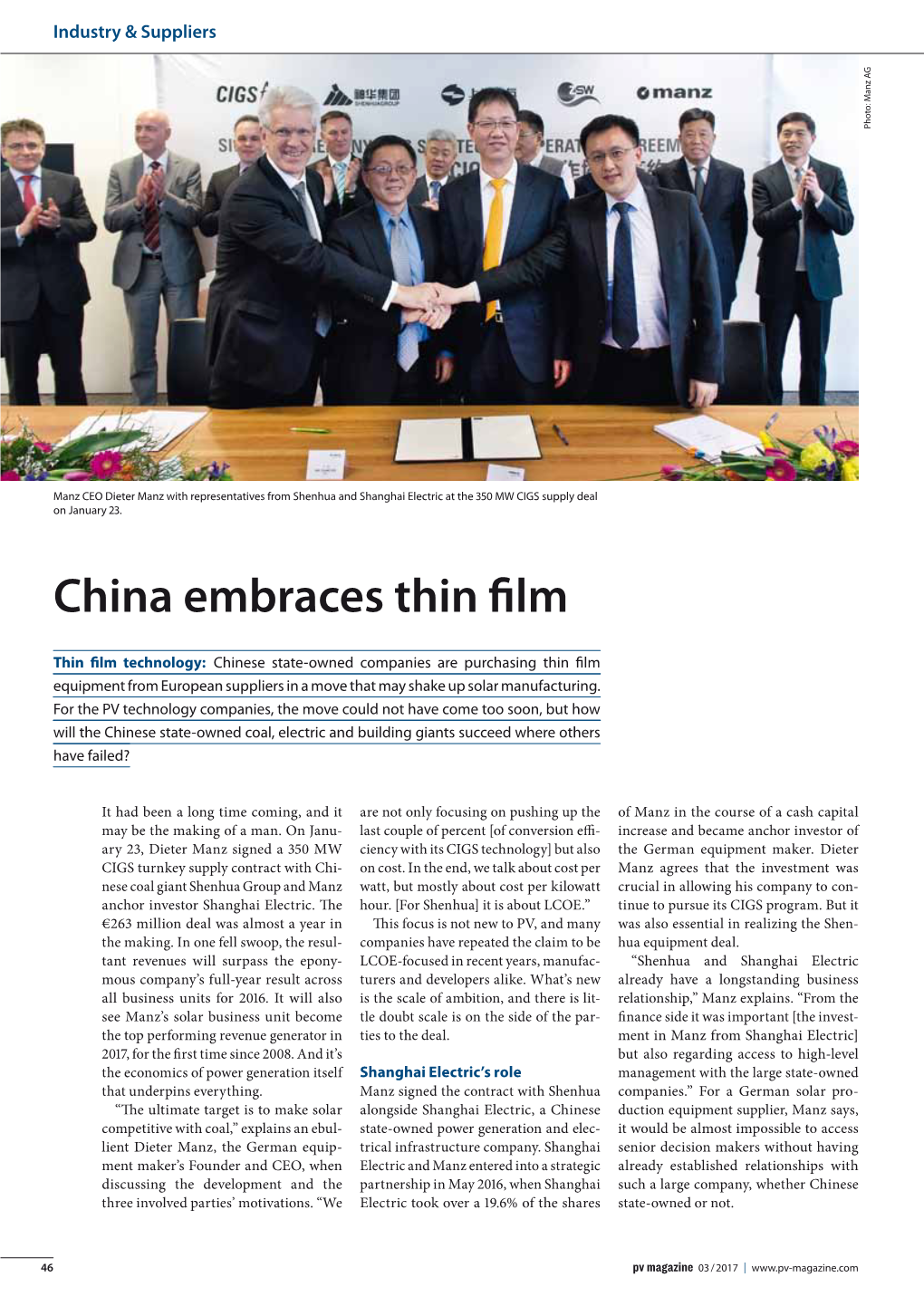 China Embraces Thin Film