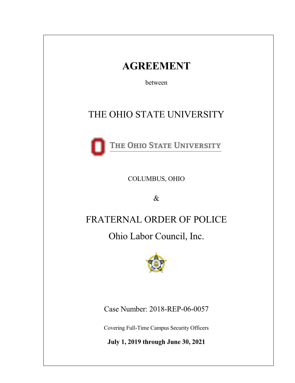 2019-21 OSU-FOP-OLC Security Officer Contract