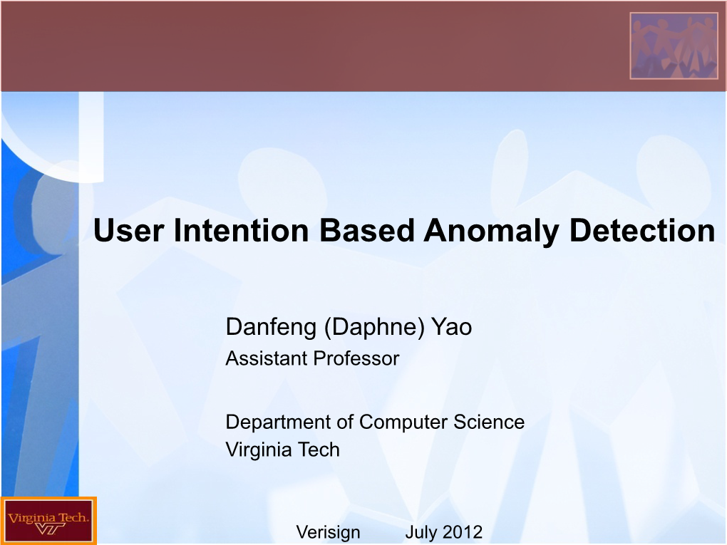 User Intention Based Anomaly Detection