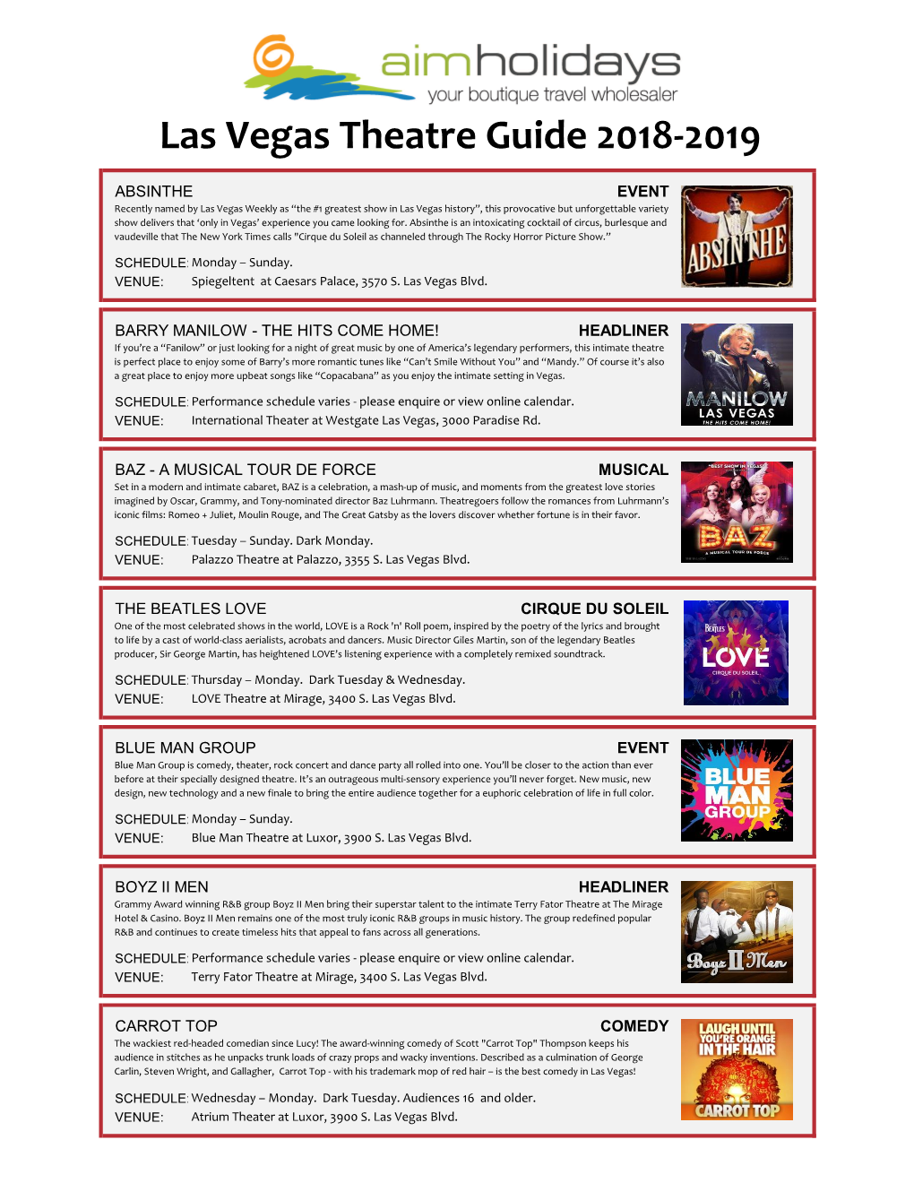 Ƒ• ‡‰Ƒ• Theatre Guide 2018-2019