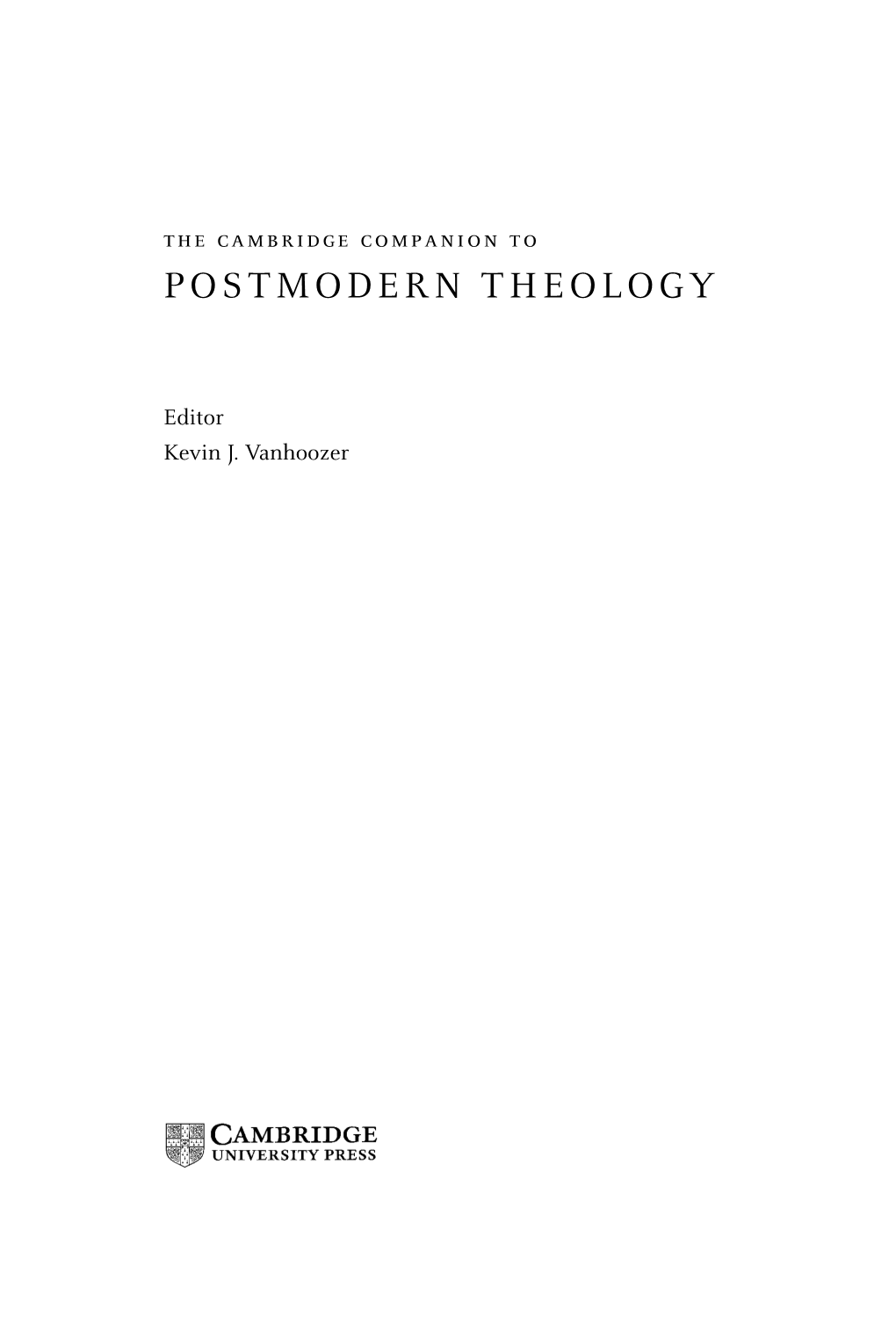 Postmodern Theology