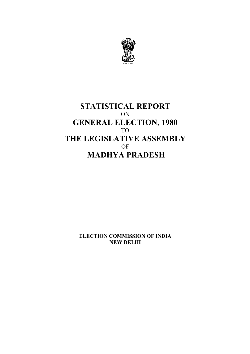 Statistical Report General Election