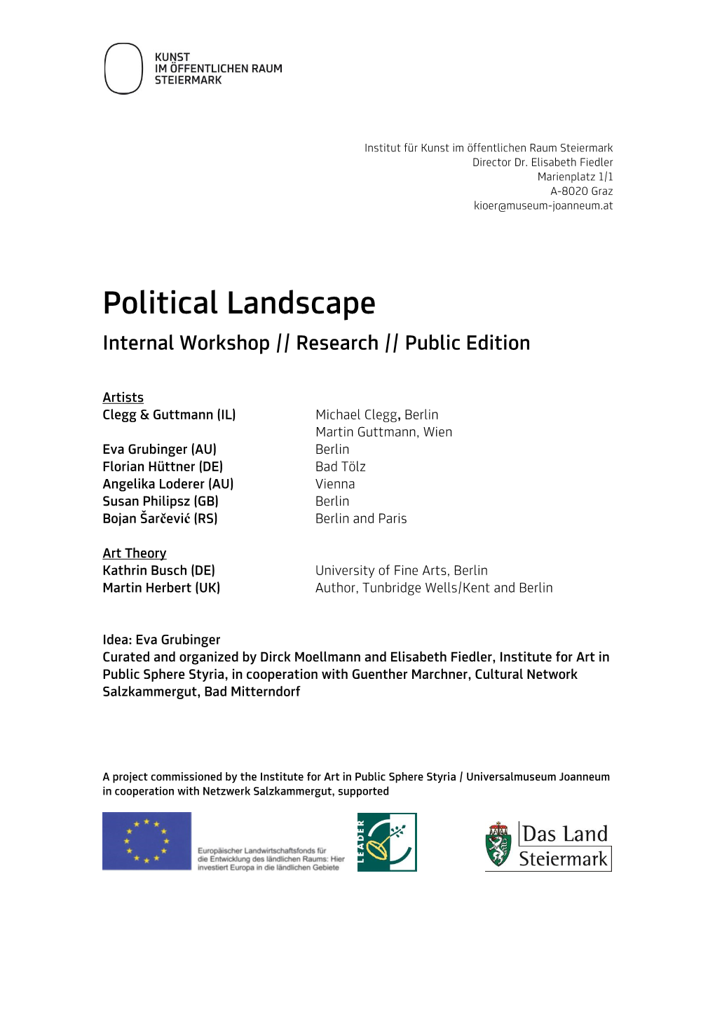 Political Landscape Internal Workshop // Research // Public Edition