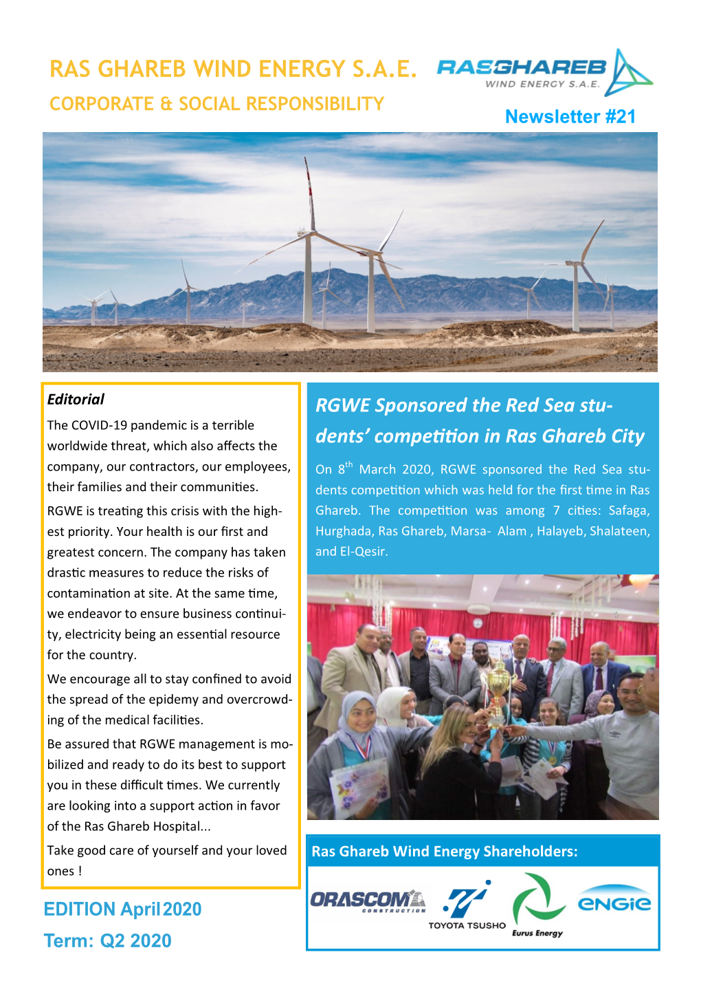 April 19, 2020 Ras Ghareb Wind Energy