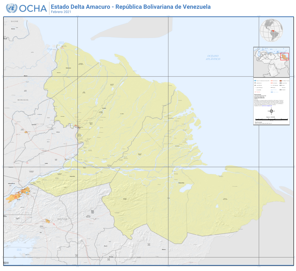 Estado Delta Amacuro - República Bolivariana De Venezuela Febrero 2021