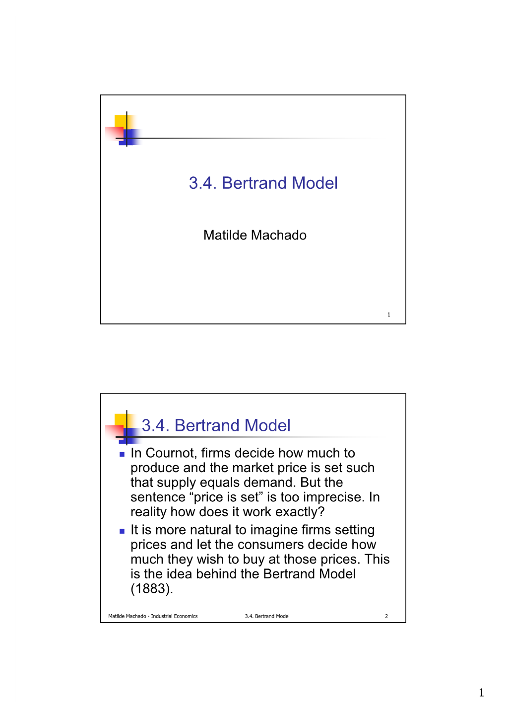 3.4.Bertrand Model