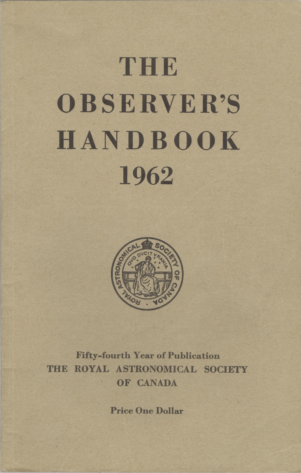 The Observer's Handbook 1962