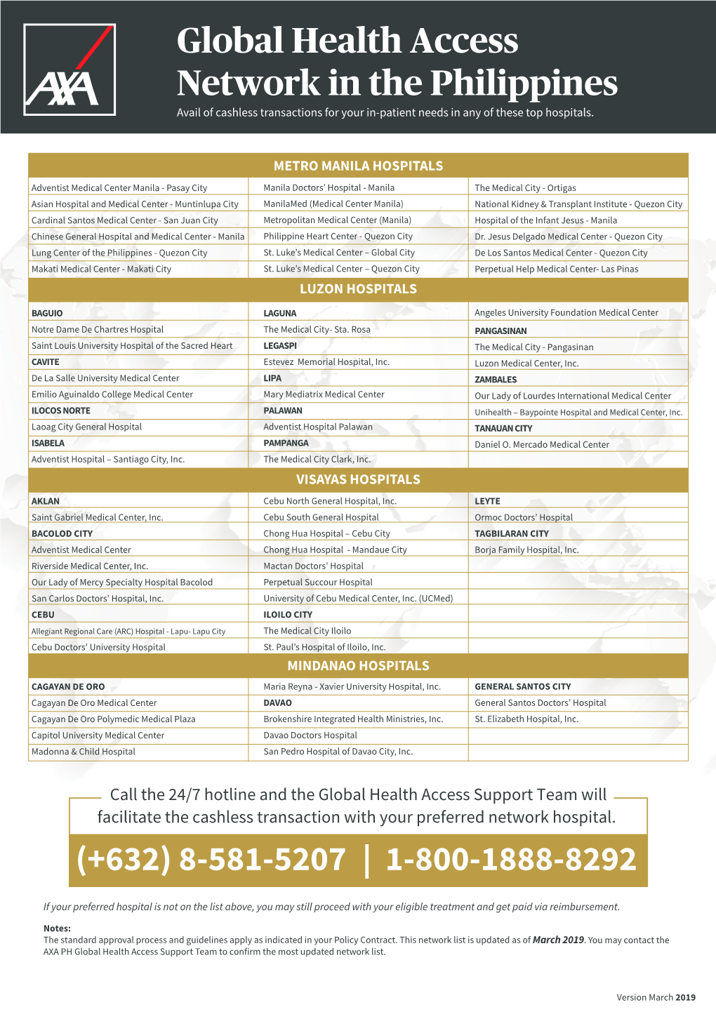 GHA-List of Hospitals-2019 (Philippines)