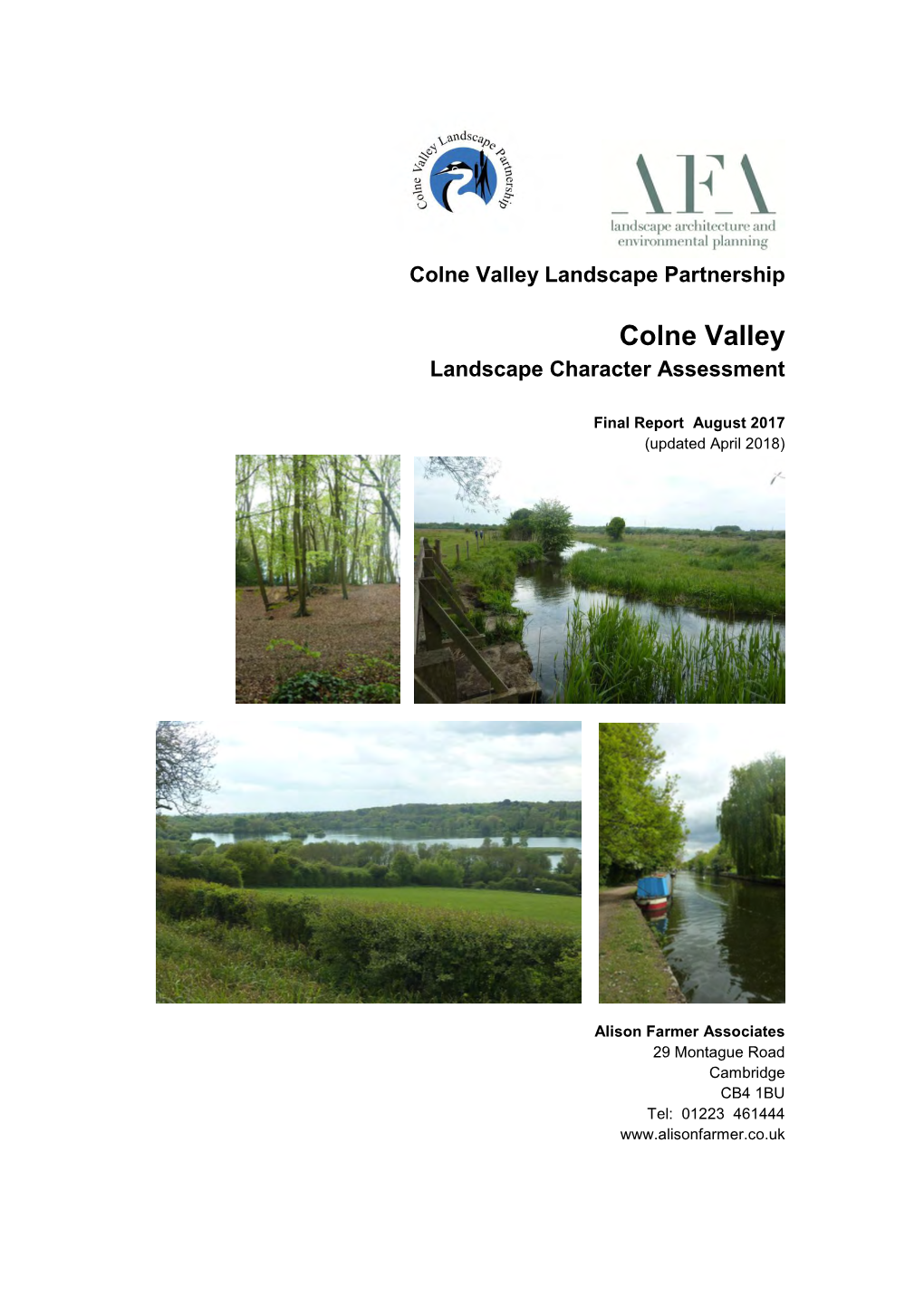 Colne Valley Landscape Character Assessment, Updated April 2018