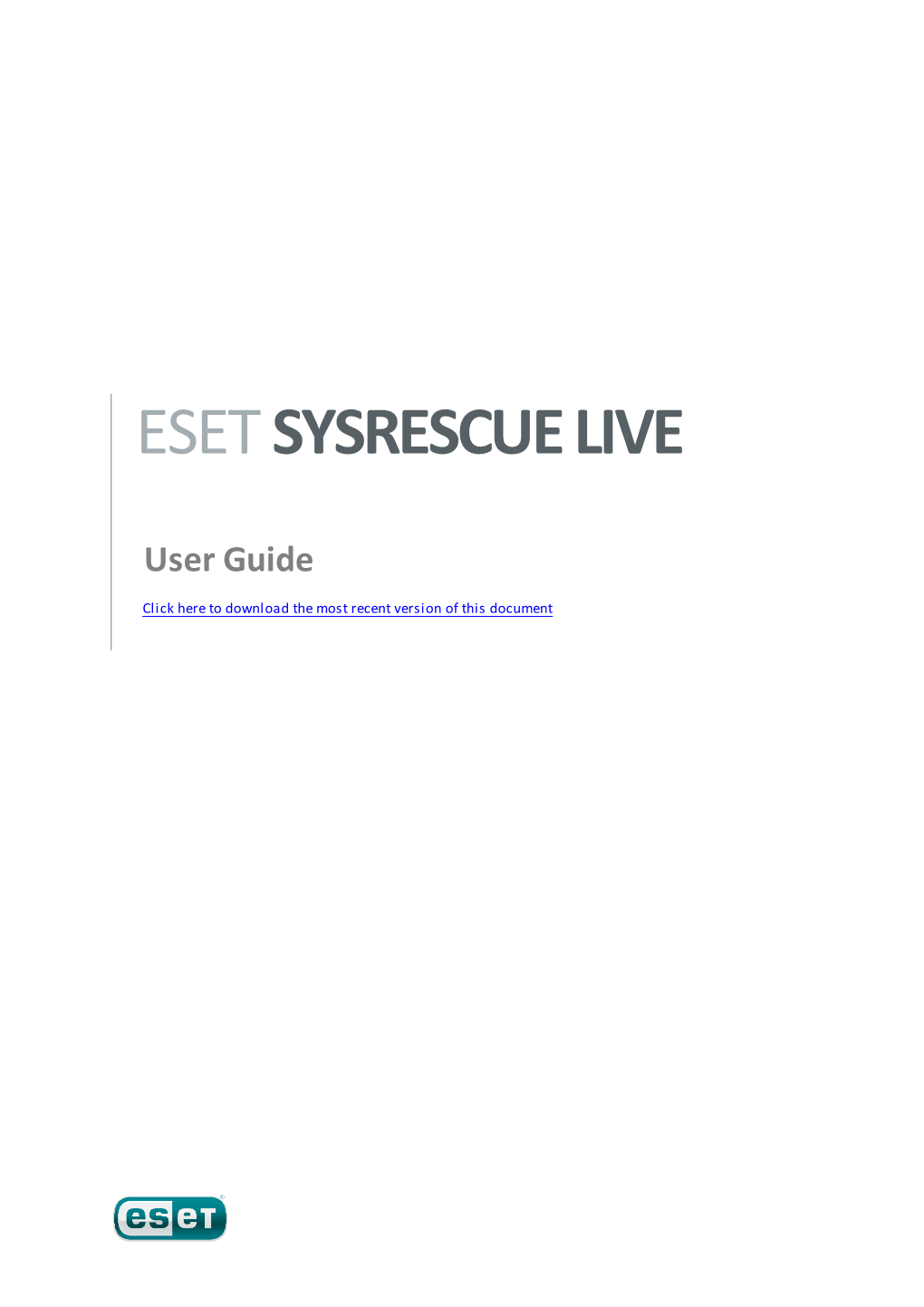 Eset Sysrescue Live