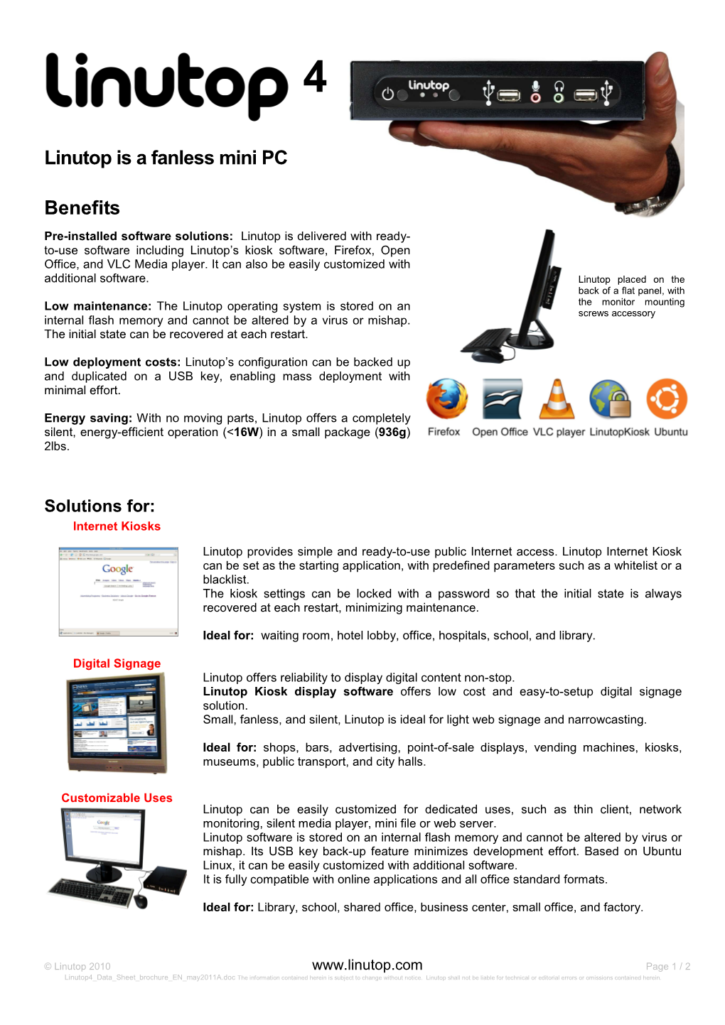 Linutop Is a Fanless Mini PC Benefits