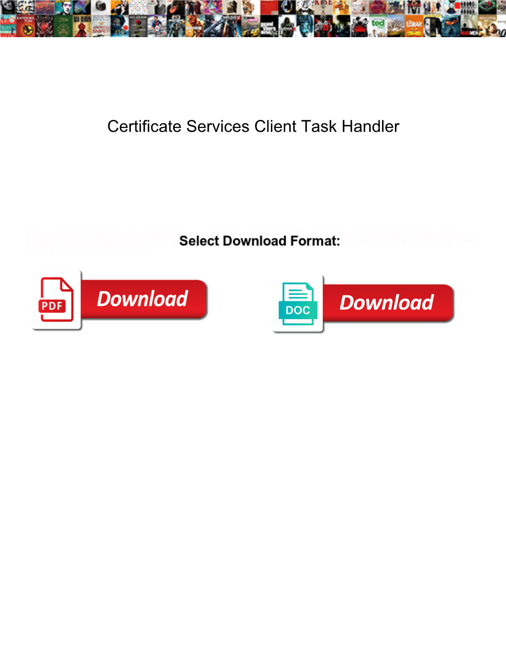 Certificate Services Client Task Handler