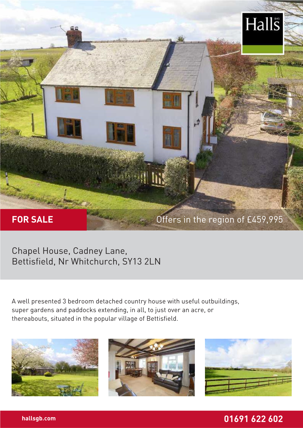 Chapel House, Cadney Lane, Bettisfield, Nr Whitchurch, SY13 2LN