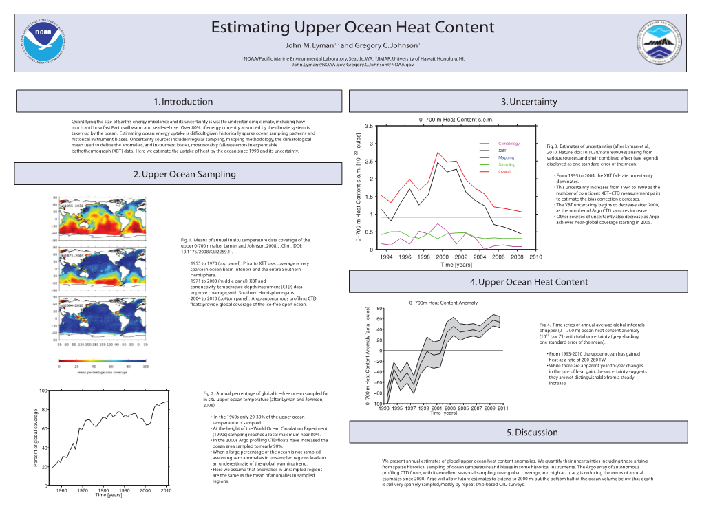 Estimating Upper Ocean Heat Content L No T A