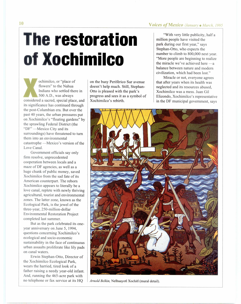 The Restoration of Xochimilco