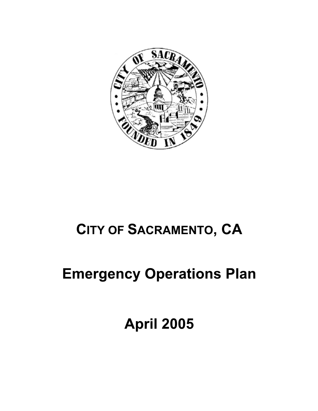 Emergency Operations Plan April 2005