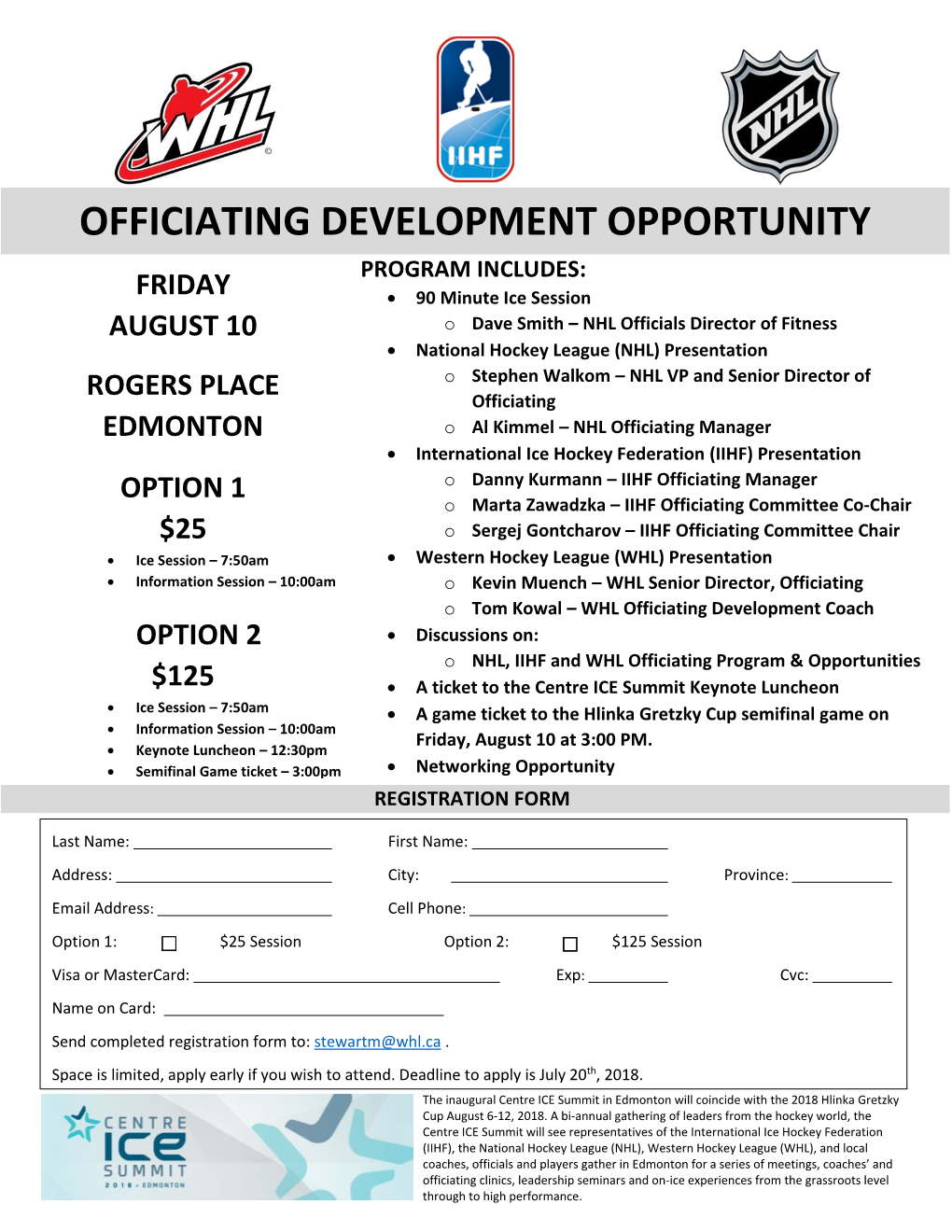 Officiating Development Opportunity