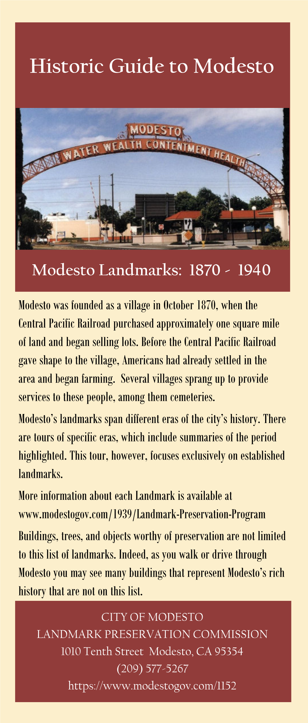 Historic Guide to Modesto