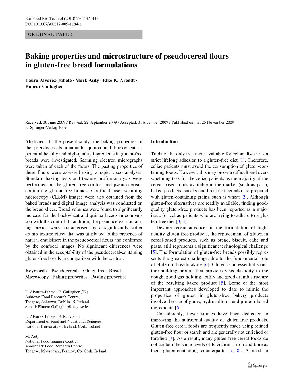 Baking Properties and Microstructure of Pseudocereal Xours in Gluten-Free Bread Formulations