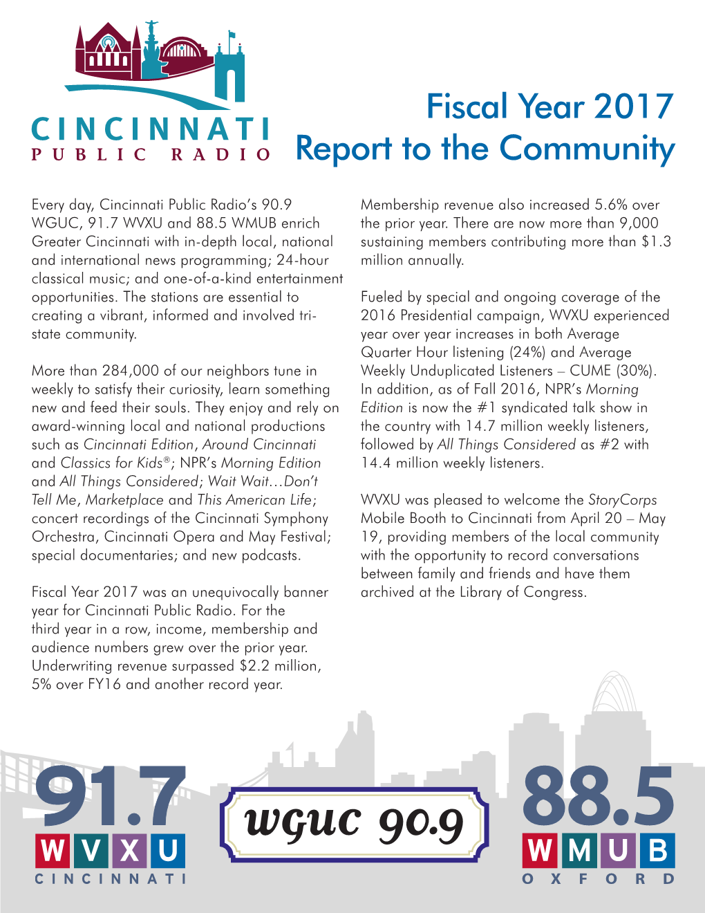 Fiscal Year 2017 Report to the Community