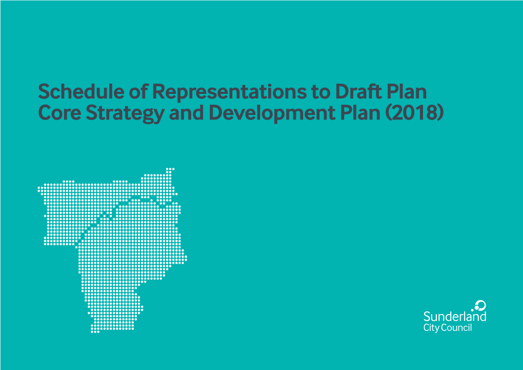 Schedule of Representations to Draft Plan Core Strategy and Development Plan (2018)