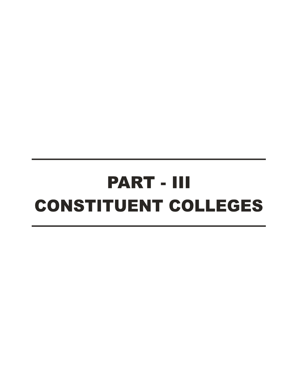 Part - Iii Constituent Colleges Patna University