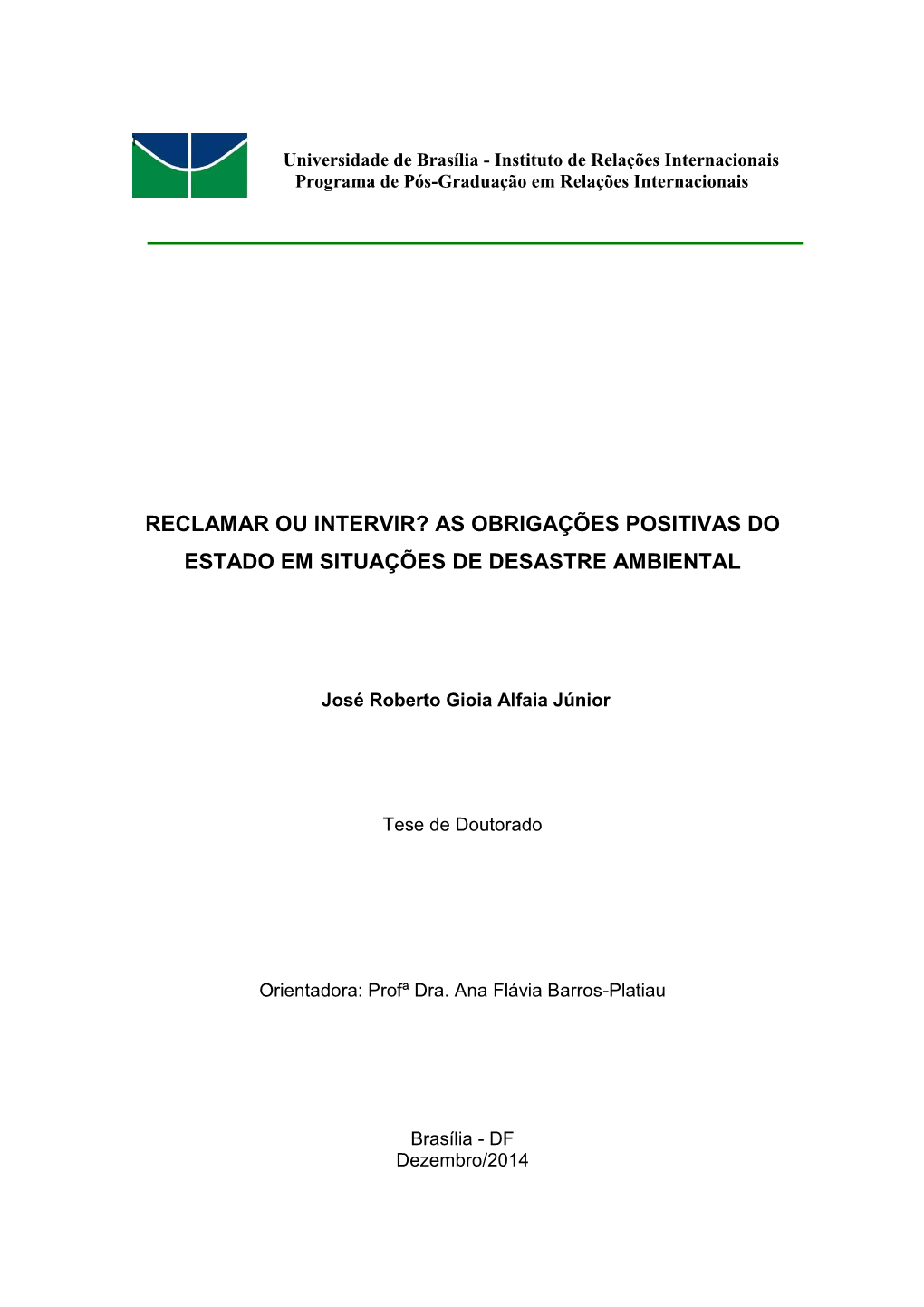 As Obrigações Positivas Do Estado Em Situações De Desastre Ambiental