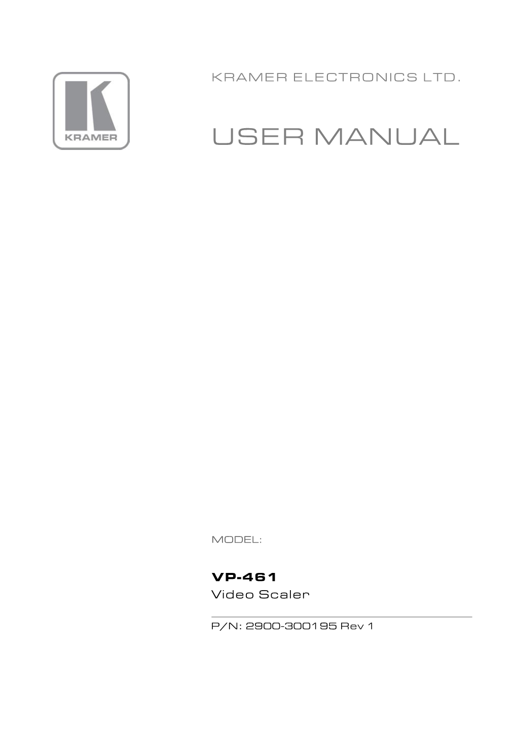 Kramer VP-461 Manual