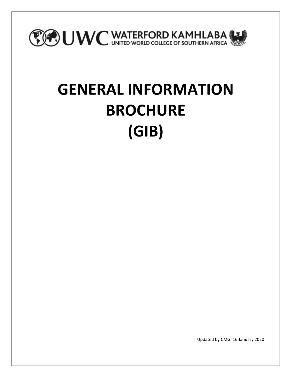 General Information Brochure (Gib)