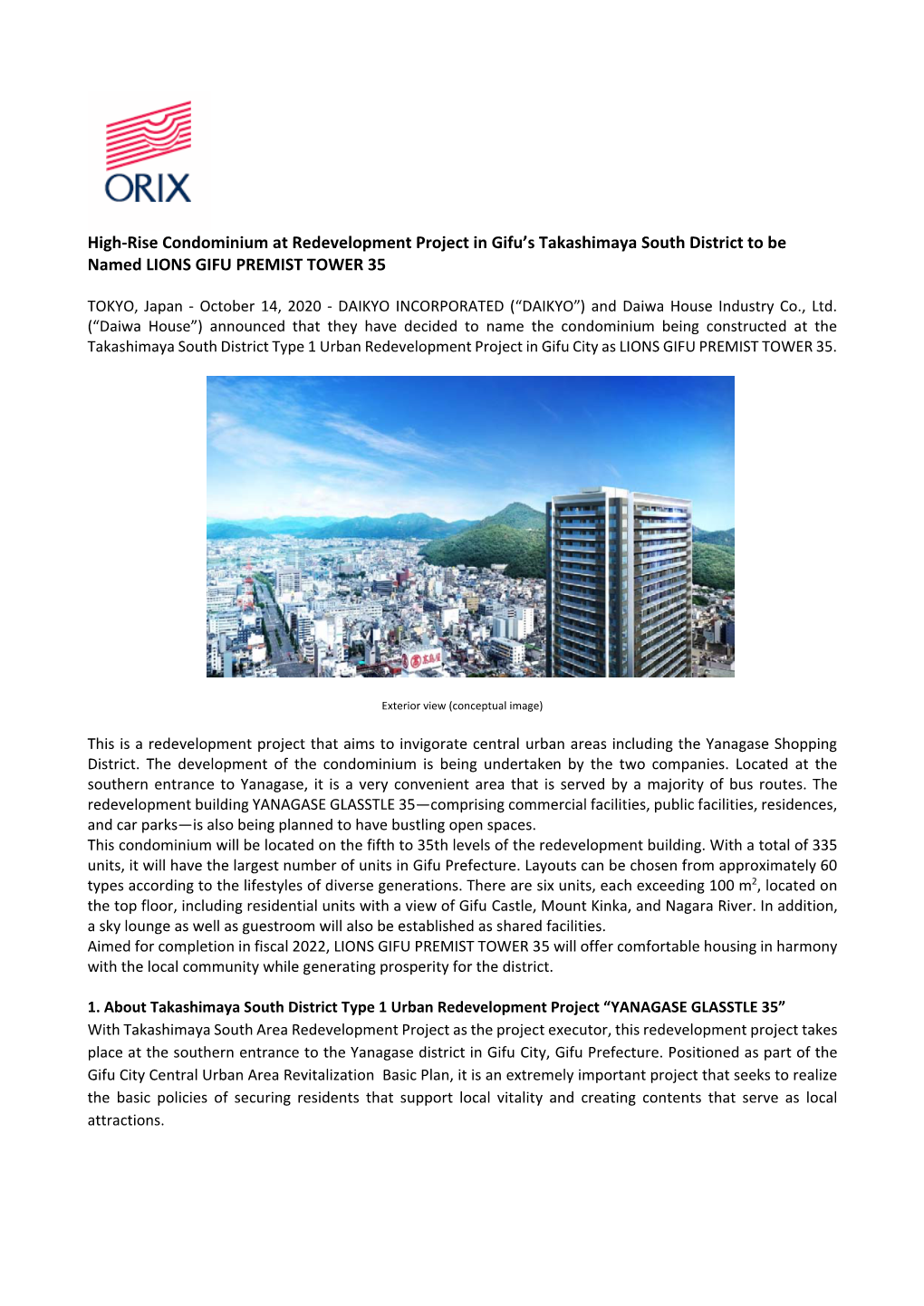 High‐Rise Condominium at Redevelopment Project in Gifu's