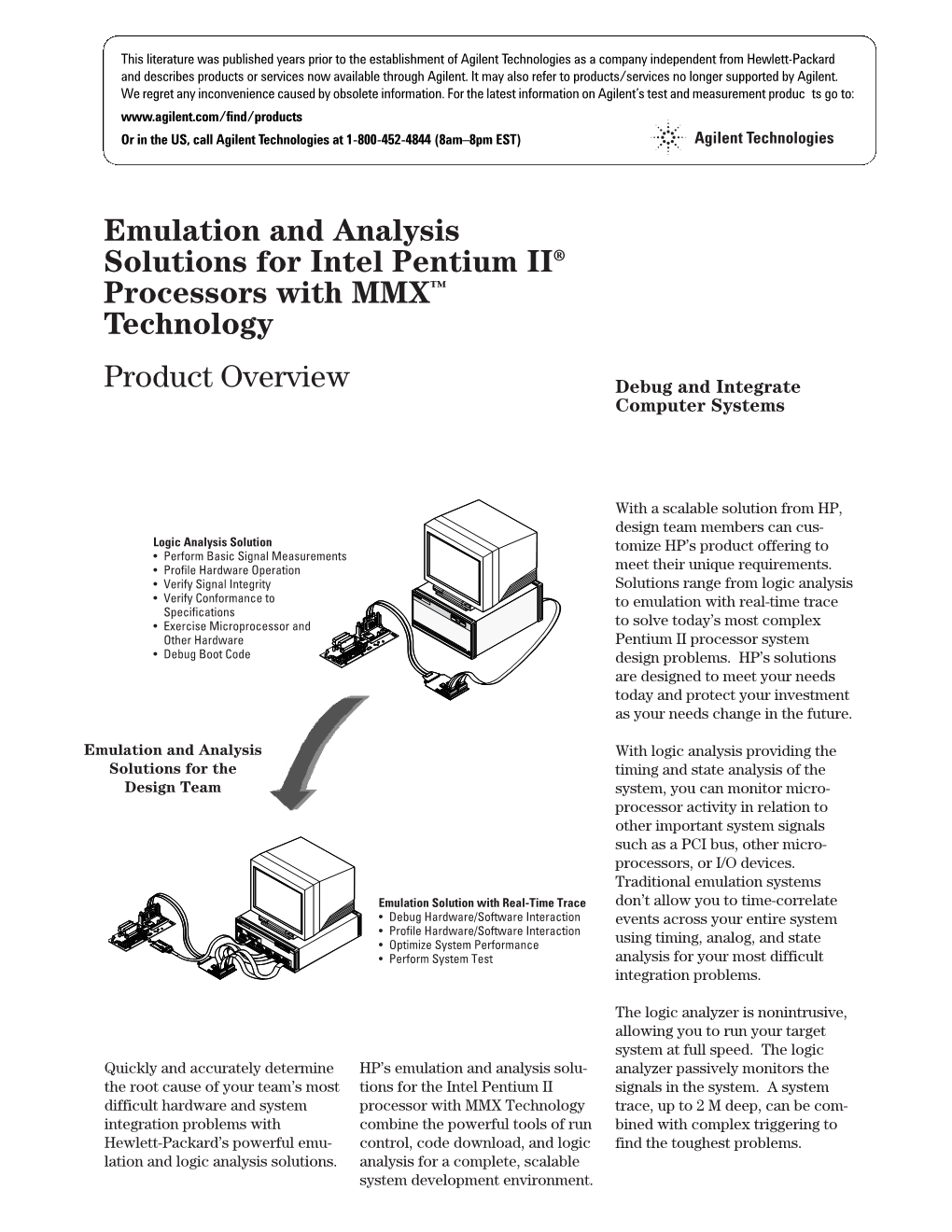Emulation and Analysis Solutions for Intel Pentium II® Processors with MMX™ Technology