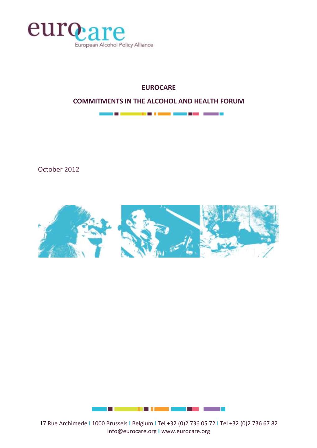 Eurocare Commitments in the Alcohol and Health Forum