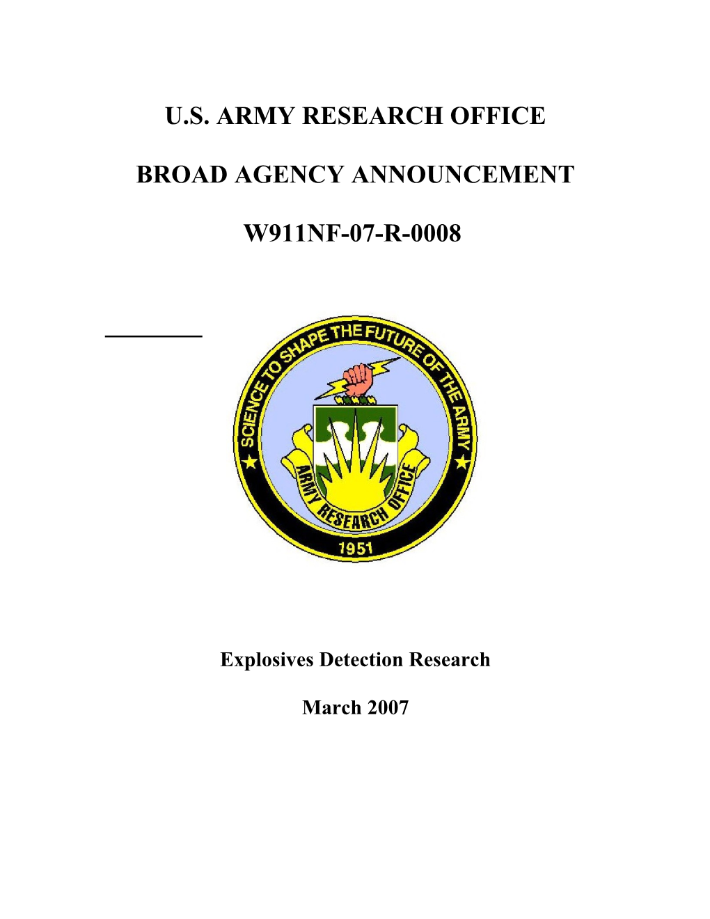U.S. Army Research Office
