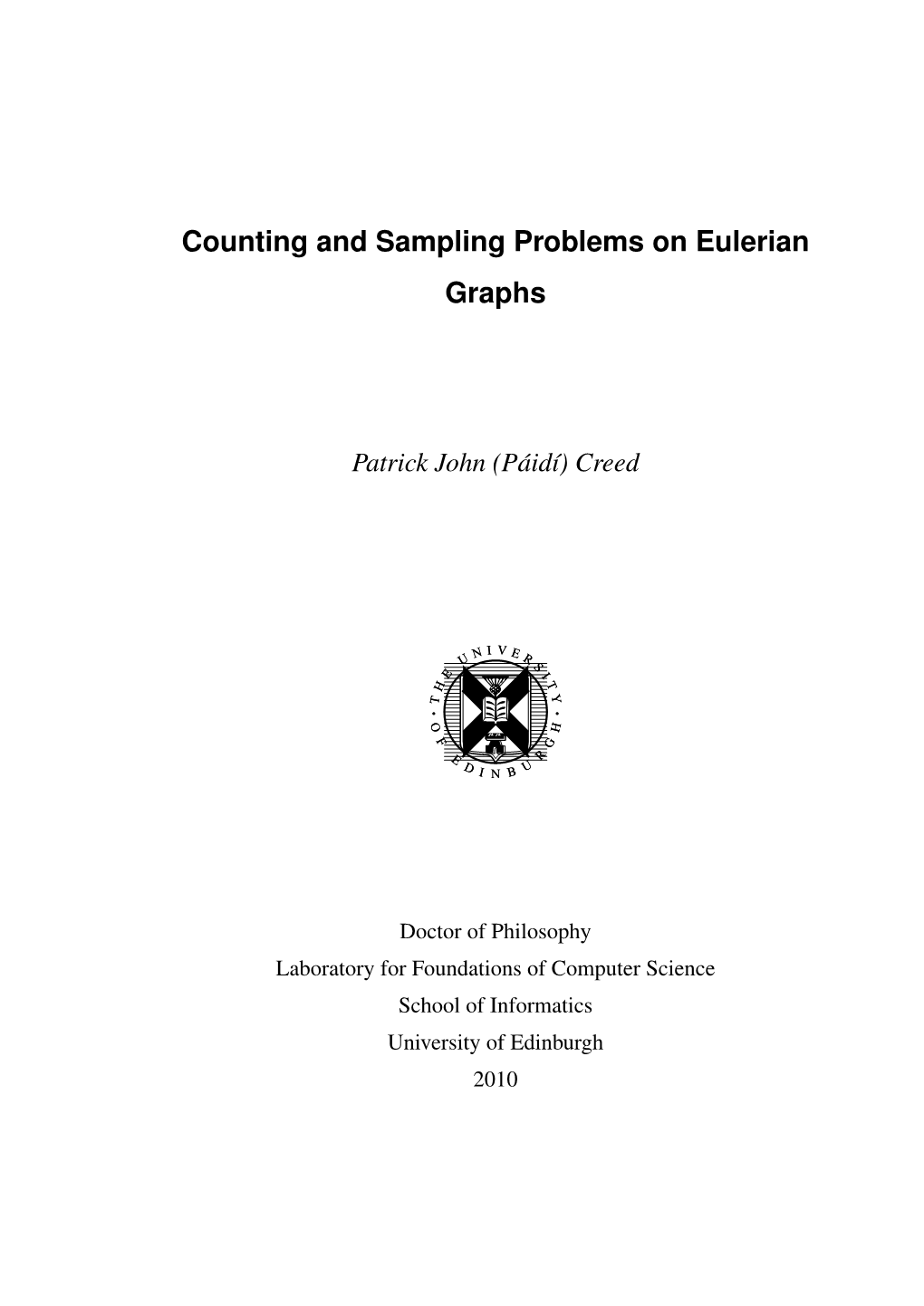 Counting and Sampling Problems on Eulerian Graphs