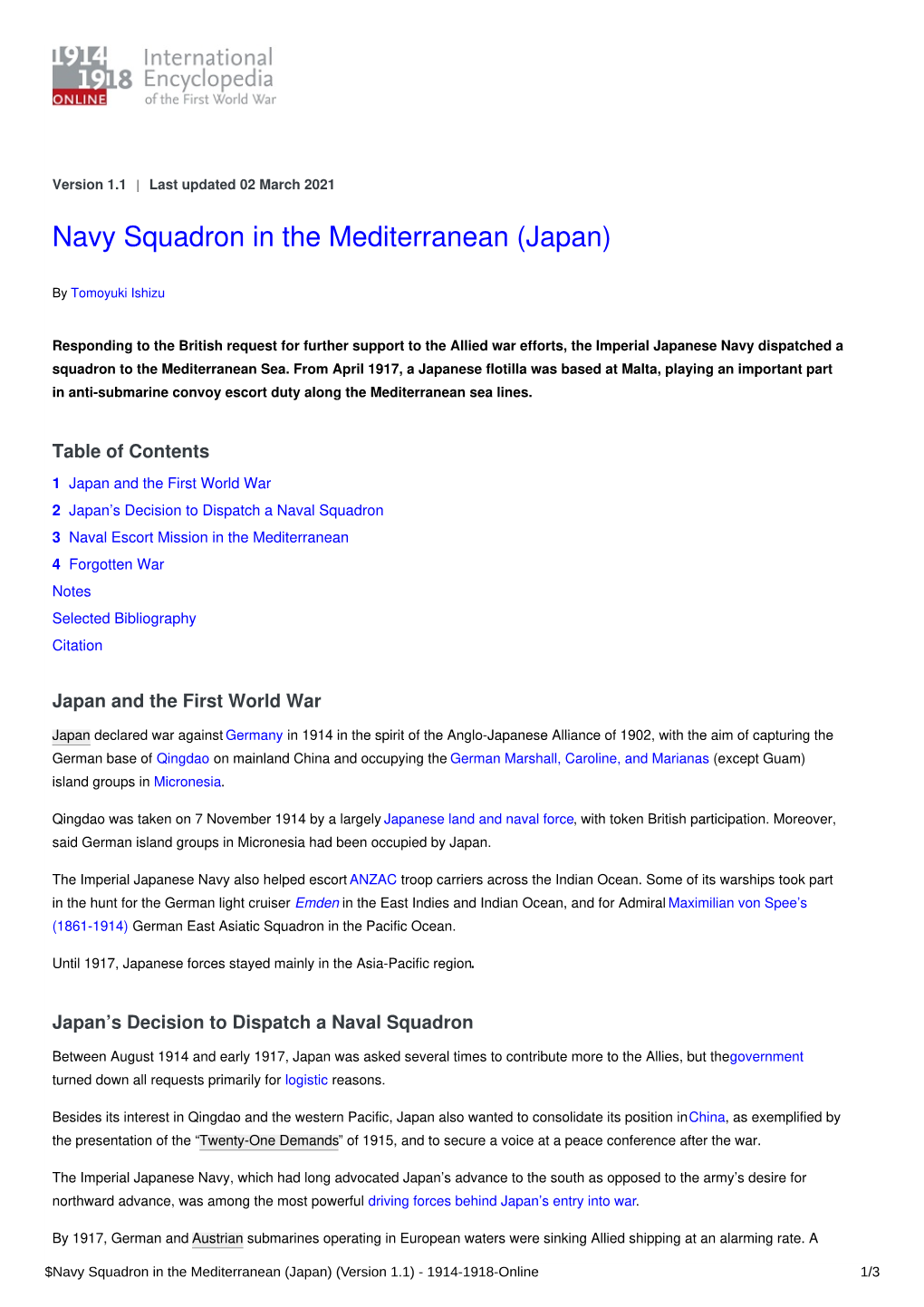 Navy Squadron in the Mediterranean (Japan) | International Encyclopedia