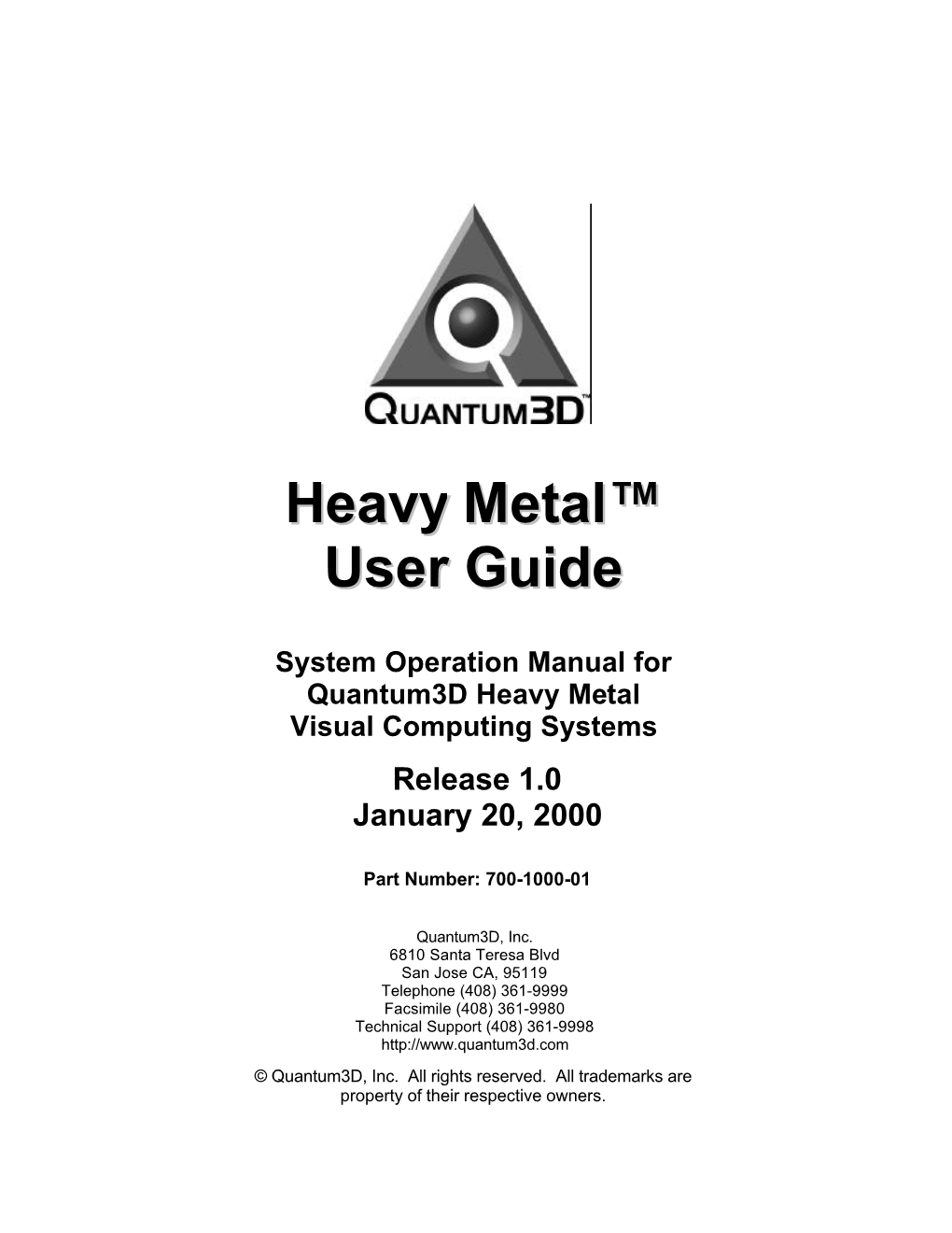 Heavy Metal™ User Guide