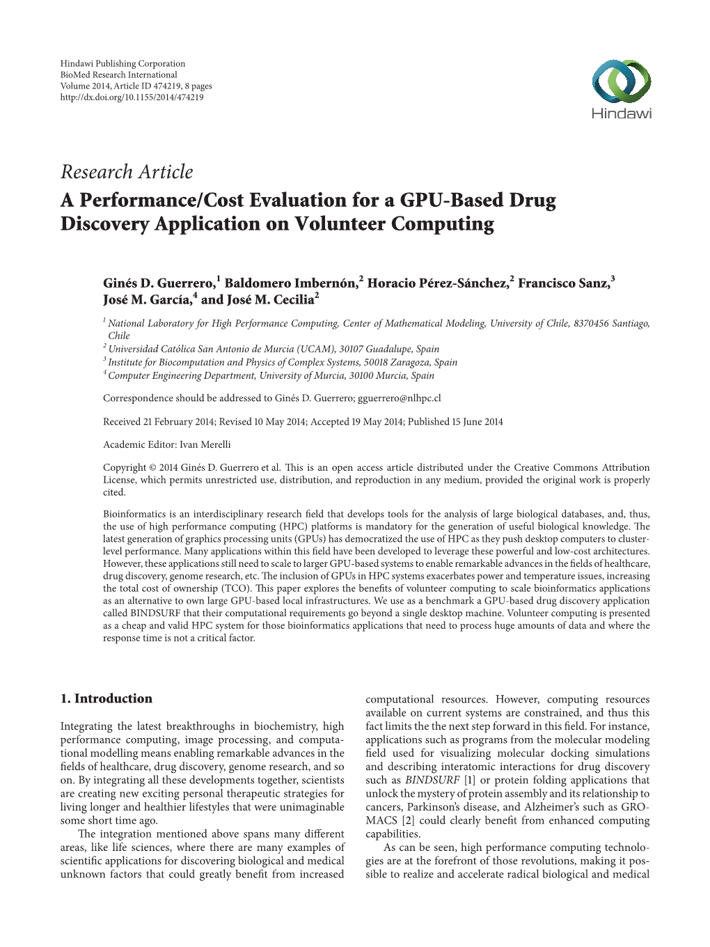 A Performance/Cost Evaluation for a GPU-Based Drug Discovery Application on Volunteer Computing