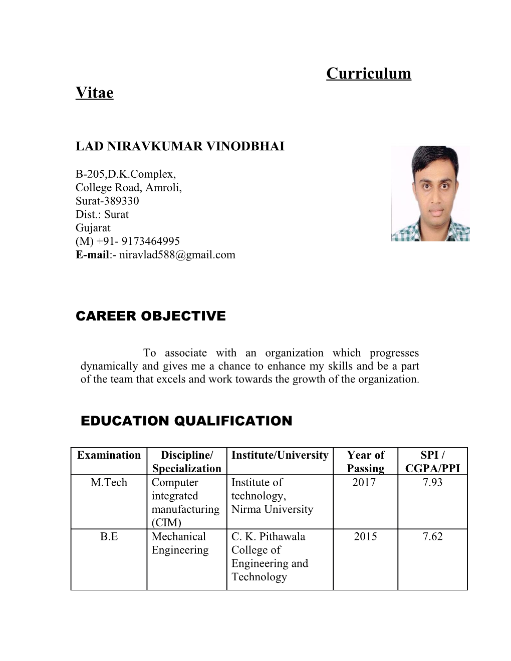 Curriculum Vitae s505