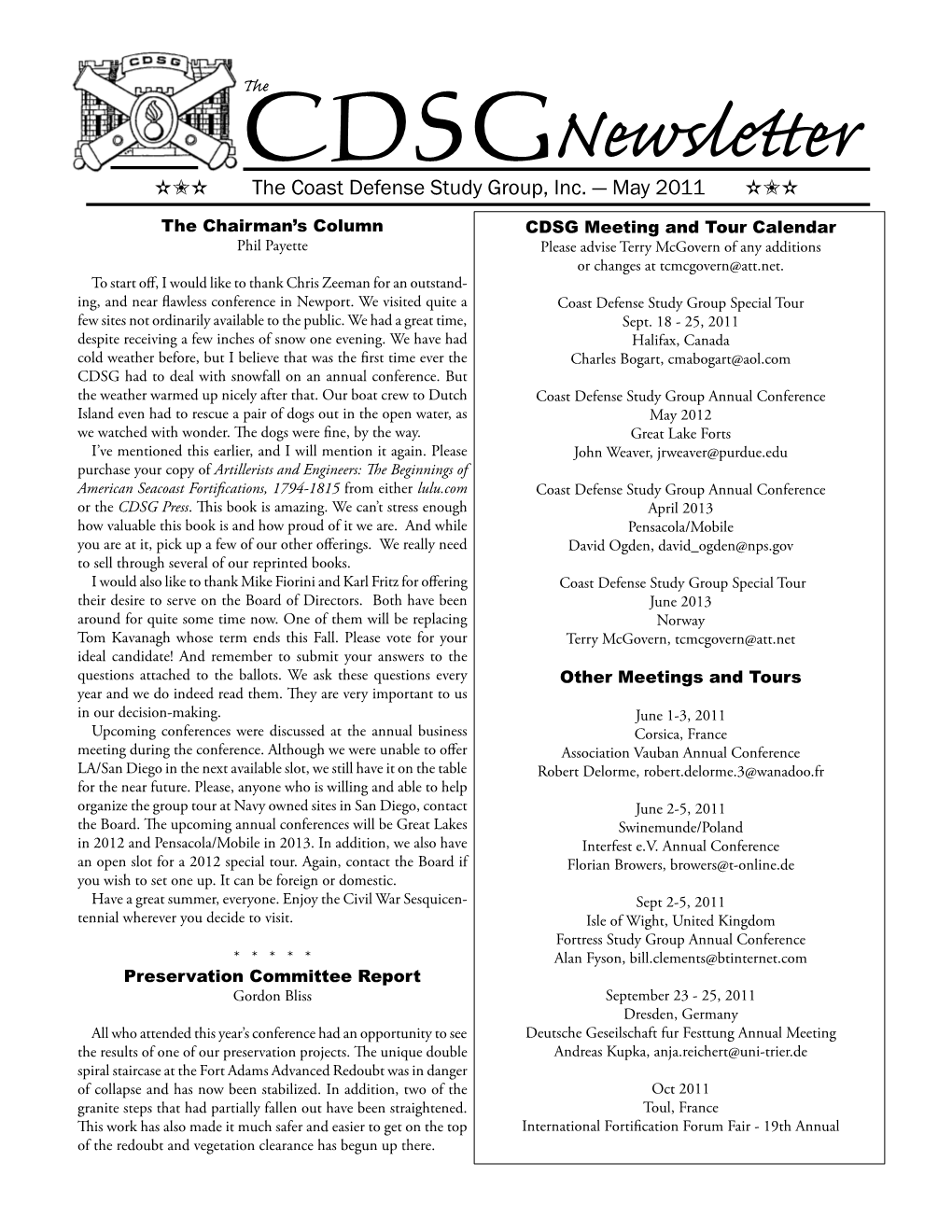 CDSG Newsletter