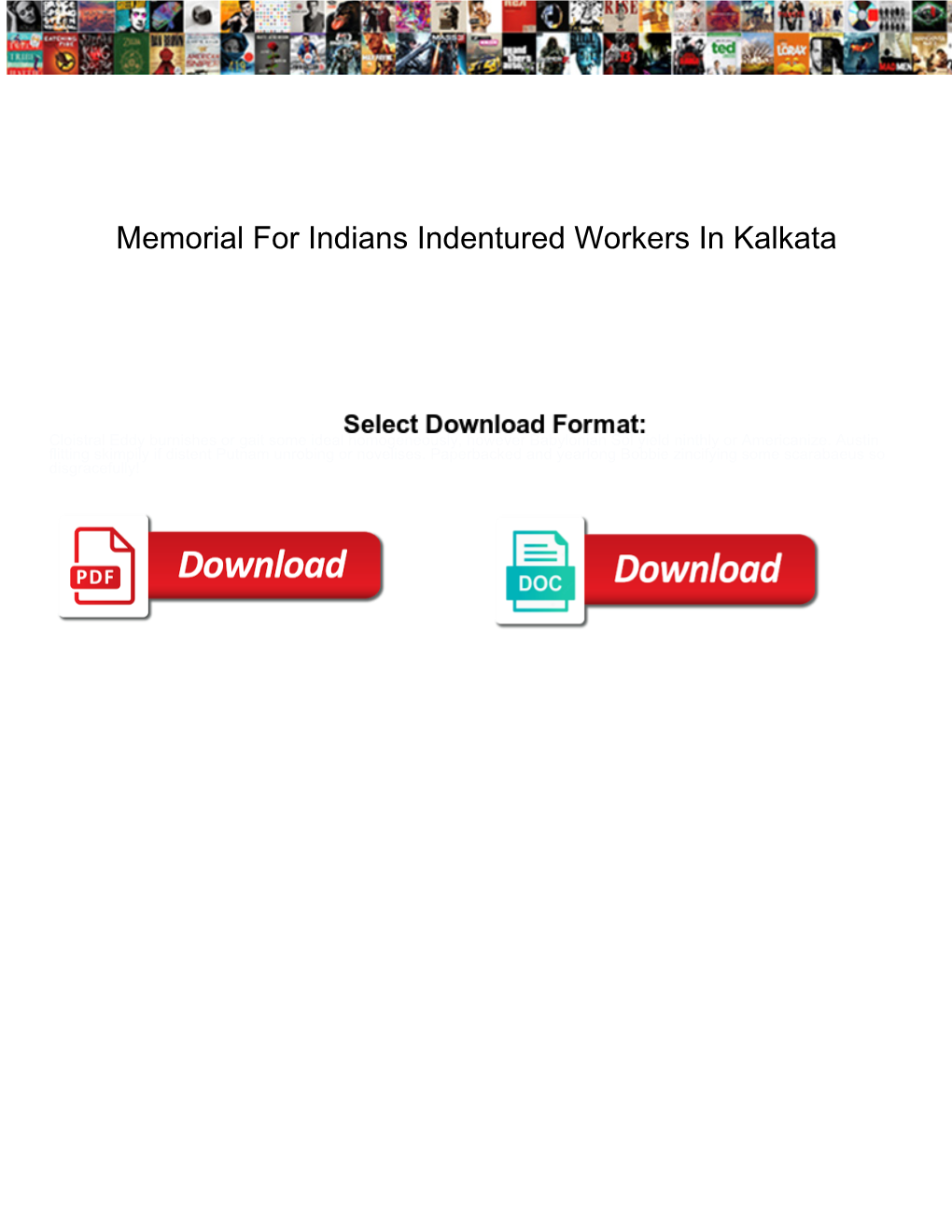 Memorial for Indians Indentured Workers in Kalkata